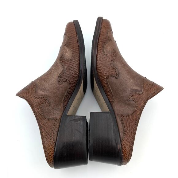 Donald Pliner Mindy Distressed Suede Western Mules Women's Size US6M EU37 - Picture 7 of 13